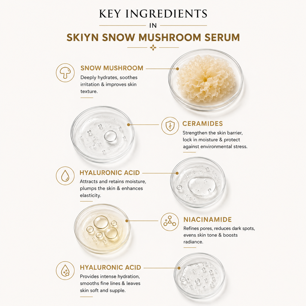 SKIYN Snow Mushroom Hydrating Serum with Ceramides